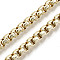 Brass Box Chains, Long-Lasting Plated, Nickel Free, Soldered, Light Gold, 4x3x2mm