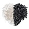 800G 2 Style Natural Quartz Crystal & Obsidian Beads, No-hole, Nuggets, 8~17x6~12mm, 400g/style