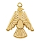 304 Stainless Steel Pendant Cabochon Settings, Eagle Charm, Golden, Tray: 6x4mm, 28x21x2mm, Hole: 2mm