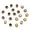 Real 18K Gold Plated Brass Micro Pave Cubic Zirconia Links Connectors, Long-Lasting Plated, Square, Mixed Color, 11.5x7x4mm, Hole: 1.2mm