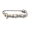 Non-Tarnish 304 Stainless Steel Brooch, Jewelry for Women, Paper Clip, Stainless Steel Color, 52x19x5mm