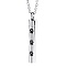 Pet Memorial Necklace, Stainless Steel Urn Ashes Pendant Necklace, Column with Paw Print Locket Pendant Necklace for Men Women, Stainless Steel Color, 17.72 inch(45cm)