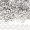 SUNNYCLUE 1 Box 200Pcs 2 Sizes Peace Sign Charm Silver Peace Symbol Charms Bulk Stainless Steel Round Hollow Charm for Jewellery Making Charms DIY Craft Necklace Bracelet Earring Women Beginner Adults