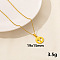 Stainless Steel Flat Round with Footprint Pendant Necklaces, Cable Chain Necklaces
