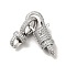 Brass Micro Pave Clear Cubic Zirconia Interlocking Clasps, Cadmium Free & Nickel Free & Lead Free, Platinum, 52mm, Clasp1: 32.5x13x10mm, Clasp2: 25x11x9.5mm, Hole: 5x4.8mm