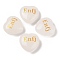 Natural Quartz Crystal Heart Engraving MBTI Figurines Statues for Home Office Desk Decorations, Word Enfj, 30x30x12.5~13mm
