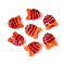 Handmade Lampwork Beads, Clownfish, FireBrick, 20~21.5x17~18x8.5~9mm, Hole: 0.8~1mm