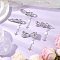 Alloy Alligator Hair Clips, with Synthetic Moonstone Beads, Natural Freshwater Shell Beads and Glass Bead, Platinum, 70.5~77mm