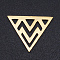 201 Stainless Steel Filigree Joiners Links, Laser Cut Filigree Joiners Links, Triangle, Golden, 14x17.5x1mm