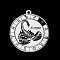 Non-Tarnish 201 Stainless Steel Pendants, Laser Engraved Pattern, Flat Round with Constellation, Scorpio, 33x30x1mm, Hole: 2mm