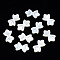 Natural White Shell Beads, Bowknot, 10x17x2mm, Hole: 0.7mm