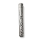 Retro 304 Stainless Steel Pendants, Rectangle with Rune Charm, Antique Silver, 46x6.5x5.5mm, Hole: 3mm