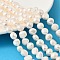 Natural Cultured Freshwater Pearl Beads Strands, Two Sides Polished, Grade 3A, Seashell Color, 9~10mm, Hole: 0.6mm, about 41~42pcs/strand, 13.82''~14.17''(35.1~36cm)
