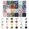 1200Pcs 24 Styles Natural Mixed Gemstone Beads Sets, Round, Mixed Dyed and Undyed, 6~6.5mm, Hole: 0.8~1mm, 50pcs/style