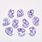 Faceted Glass Rhinestone Pendants, Imitation Austrian Crystal, teardrop, Violet, 8x6x4mm, Hole: 1mm