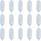 Faceted Bullet Opalite Double Terminated Pointed Beads, for Wire Wrapped Pendants Making, No Hole/Undrilled, 30x9x9mm, 15pcs/box