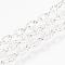 Iron Cable Chains, Textured, Unwelded, with Spool, Oval, Silver Color Plated, 5.4x3.6x1mm, with Spool, about 328.08 Feet(100m)/roll