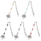 AHADEMAKER 10Pcs 5 Colors Alloy Bookmarks, with Glass Beads, Tree of Life, Mixed Color, 101.5mm, 2pcs/color