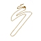 Ion Plating(IP) 304 Stainless Steel Cable Chain Necklace for Women, Real 14K Gold Plated, 15.94 inch(40.5cm)