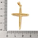 Подвески из латуни и прозрачного циркония с покрытием стойки KK-S372-24G-3