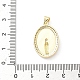 Латунные микропаве прозрачные подвески с фианитом KK-B141-48G-01-3