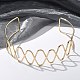 Железные открытые манжеты колье-чокер для женщин NJEW-M085-03G-1