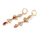Серьги с подвесками из золотой латуни EJEW-B037-08G-2