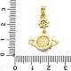 Латунные микро проложить кубического циркония подвески KK-V009-12G-02-3