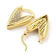 Латунные серьги-кольца из прозрачного кубического циркония EJEW-Q785-03G-2