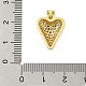Сердце стойки обшивки латунь микро проложить Цирконом подвески KK-Z074-52G-3