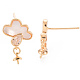 Серьги из латуни с микропейвом и прозрачным фианитом KK-T062-220G-NF-3