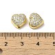 Латунные бусины с микропаве ко Дню святого Валентина FIND-C045-03G-3