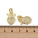 Латунные микропаве прозрачные подвески с фианитом ZIRC-I367-13G-02-3