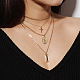 Цепочки из сплава 4-слойное колье RELI-PW0001-034G-2