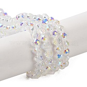 Прозрачные стеклянные бусины гальваническим пряди GLAA-Q099-B01-06