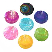 Подвески из натуральной ракушки капиз SSHEL-Z002-01