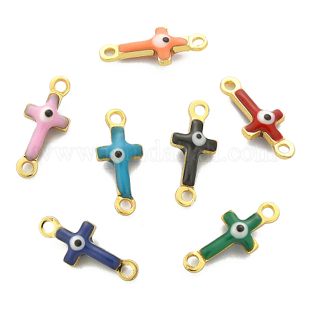 50 шт. латунные эмалированные подвески KK-CJ0001-82-1