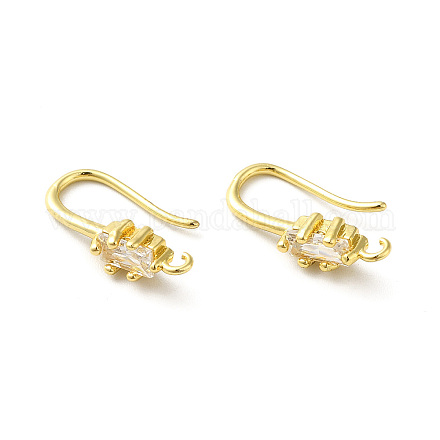 Латунные крючки для серьги из чистого циркония ZIRC-R112-05G-1