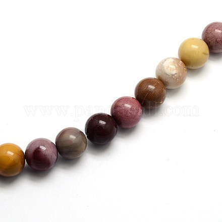 Естественно mookaite круглых бусин пряди X-G-O047-12-8mm-1