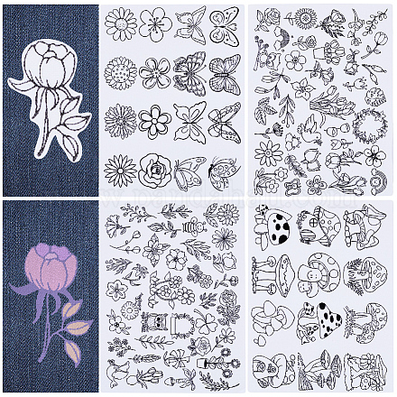 Эскиз рисунка на флизелиновой основе для вышивания DIY-WH0538-006-1