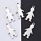 Tarnish Resistant 304 Stainless Steel Pendants, Manual Polishing, Stamping Blank Tag, Boy, Stainless Steel Color, 17x9x1.8mm, Hole: 1.2mm