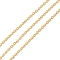 Brass Cable Chains, Long-Lasting Plated, Soldered, with Spool, Cadmium Free & Lead Free, Real 18K Gold Plated, 2.3x1.2x0.4mm