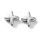 Rack Plating Alloy Beads, Cross, Platinum, 13x13.5x5.5mm, Hole: 1.6mm