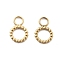 304 Stainless Steel Charms, Ring Charms, Ion Plating(IP), Real 14K Gold Plated, 11x7x1mm, Hole: 2.5mm