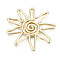 Rack Plating Alloy Pendants, Cadmium Free & Lead Free, Sun, Light Gold, 30x33x1.5mm, Hole: 1.5mm