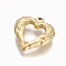 304 Stainless Steel Open Pendants, Heart with Wing, Golden, 22x20.5x3.5mm, Hole: 1.8mm