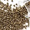 8/0 Glass Seed Beads, Metallic Colours, Camel, 3mm, Hole: 1mm, about 2222pcs/100g
