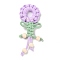 Polycotton Fabric Big Pendants, with Wood Beaded, Flower of Life Charms, Blue Violet, 137~142x52~55x11.5mm, Hole: 5x5mm