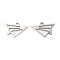 Non-Tarnish 201 Stainless Steel Pendants, Paper Plane Charm, Stainless Steel Color, 12.5x19x1mm, Hole: 1.2mm
