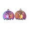 Ion Plating(IP) 304 Stainless Steel Pendants, Beetle Charm, Rainbow Color, 25.5x25.5x2mm, Hole: 3mm